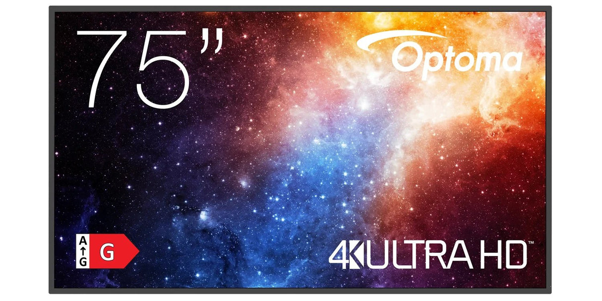 Optoma N3751k Pantalla Plana Para Señalización Digital 190,5 Cm (75") Led Wifi 450 Cd / M² 4k Ultra Hd Negro Android 11 24/7
