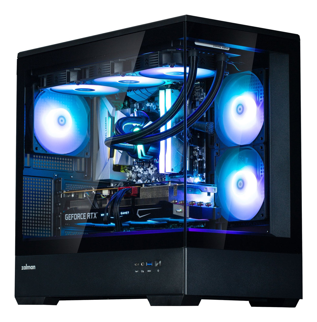 Caja Pc Zalman P30 Matx 3 X Vent 120mm Argb 2xusb 3.0 Negro S/N Fuente