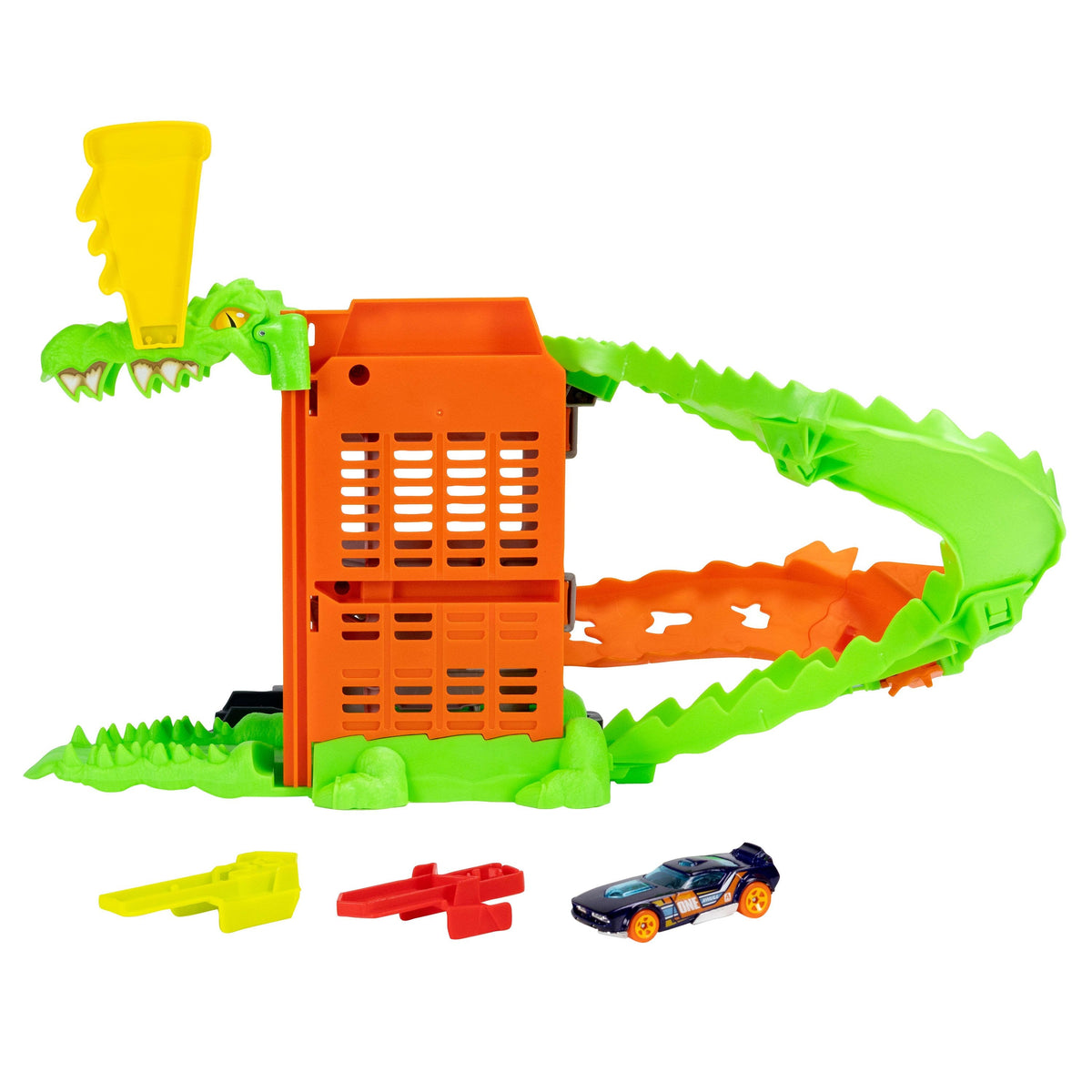 Pista Coches Ataque De Cocodrilo Hot Wheels City