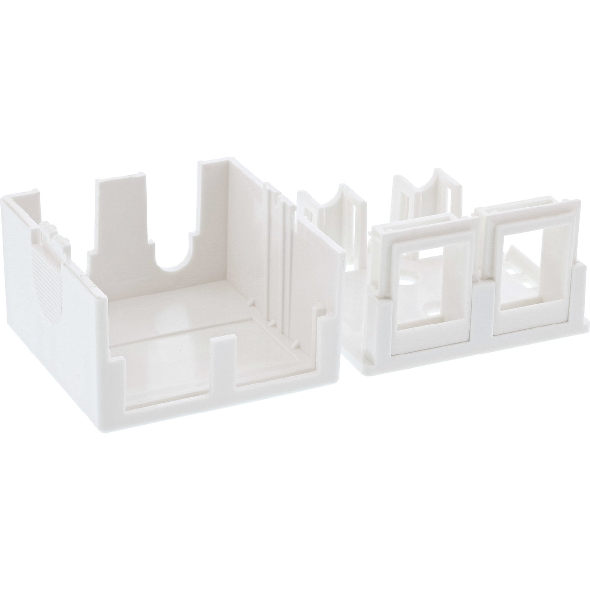 Caja De Montaje En Superficie Inline Para Keystone 2x Rj45, Blanco