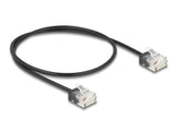 Delock Rj45 Cable De Red Cat.6 Utp Ultra Slim 0,5 M Negro Con Kurzen Machon