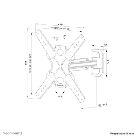EAN 8717371448844 - Neomounts WL40S-840BL14 soporte para TV 165,1 cm (65") Negro imagen 20