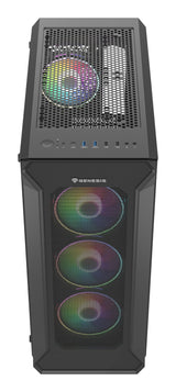 Caja Pc Gaming Genesis Irid 505 Argb Atx 2xusb 3.0 2xusb 2.0 S/F Cristal Templado