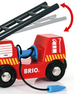 Brio World Camión De Bomberos World, Vehículo De Juguete Rojo/Negro 33844
