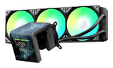 K Tryx Panorama Se Argb 360 Komplett-Wasserkühlung, 3d-Amoled-Display - 360mm, Schwarz