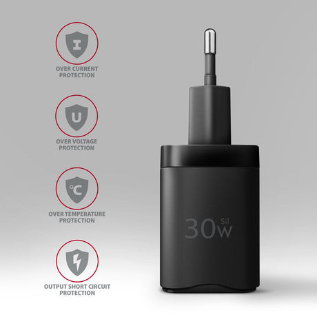 EAN 8595247907103 - Axagon ACU-PQ30 Ladegerät QC3.0, 4.0/AFC/FCP/PPS/Apple+ PD USB-C, 30W - schwarz - Kompaktes Ladegerät - 1 imagen 5