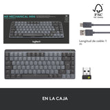 Logitech Mx Mini Mechanical Teclado Rf Wireless + Bluetooth Qwerty Internacional De Ee.Uu. Grafito, Gris