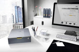 Durable Varicolor Archivador Organizador De Plástico Gris