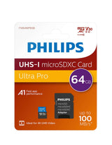Philips Microsdxc 64gb Class 10 Uhs-I U3 Incl. Adapter