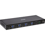Inline Kvm Switch, 4x1 ,Displayport 4k/60hz, Usb 3.2 Hub