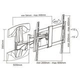 Soporte De Pared Para Tv Inline Para Tft / Led / Plasma 81 - 178 Cm 32 - 70" Máx. 45 Kg