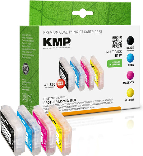 EAN 4011324060058 - KMP B13V cartucho de tinta 4 pieza(s) Alto rendimiento (XL) Negro, Cian, Magenta, Amarillo imagen 1