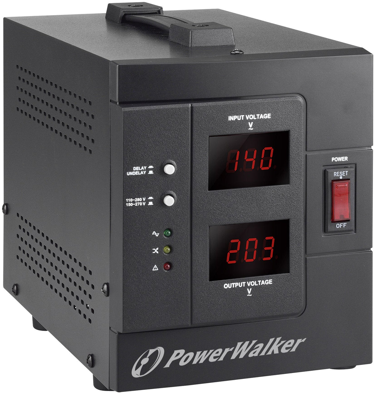 EAN 4260074977059 - PowerWalker AVR 2000 SIV FR regulador de voltaje 2 salidas AC 110 - 280 V Negro imagen 1