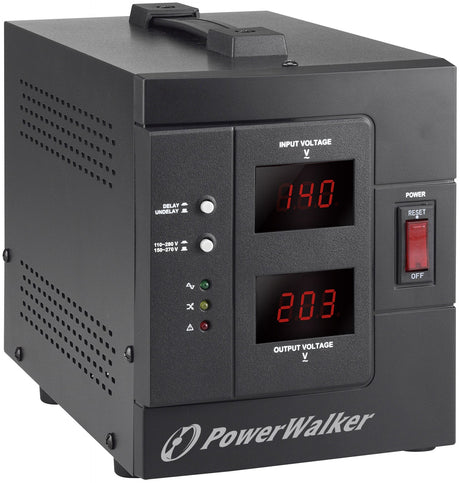 EAN 4260074977059 - PowerWalker AVR 2000 SIV FR regulador de voltaje 2 salidas AC 110 - 280 V Negro imagen 1