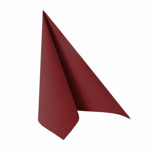 Papstar Royal Collection - Serviette - Tamaño 40 X 40 Cm - Einweg - Bordeaux (Paquete De 50)