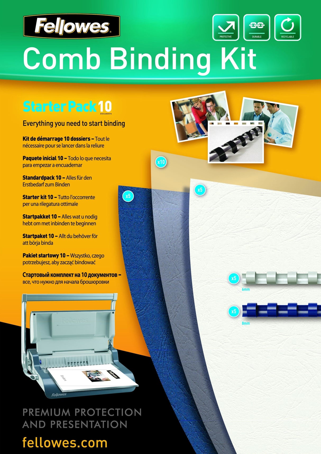 Fellowes Kit De Reliure Para 10 Documents