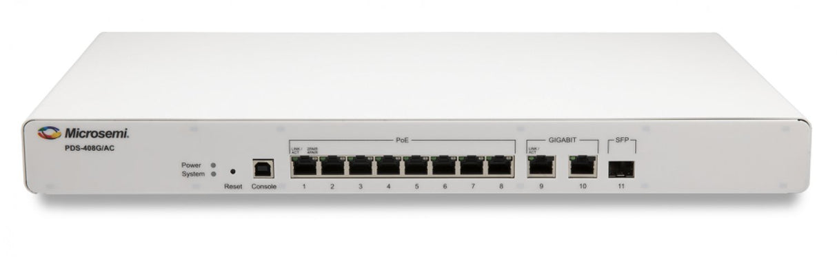 EAN 0844117002874 - Microsemi PDS-408G Gestionado L2 Gigabit Ethernet (10/100/1000) Energía sobre Ethernet (PoE) Blanco imagen 1