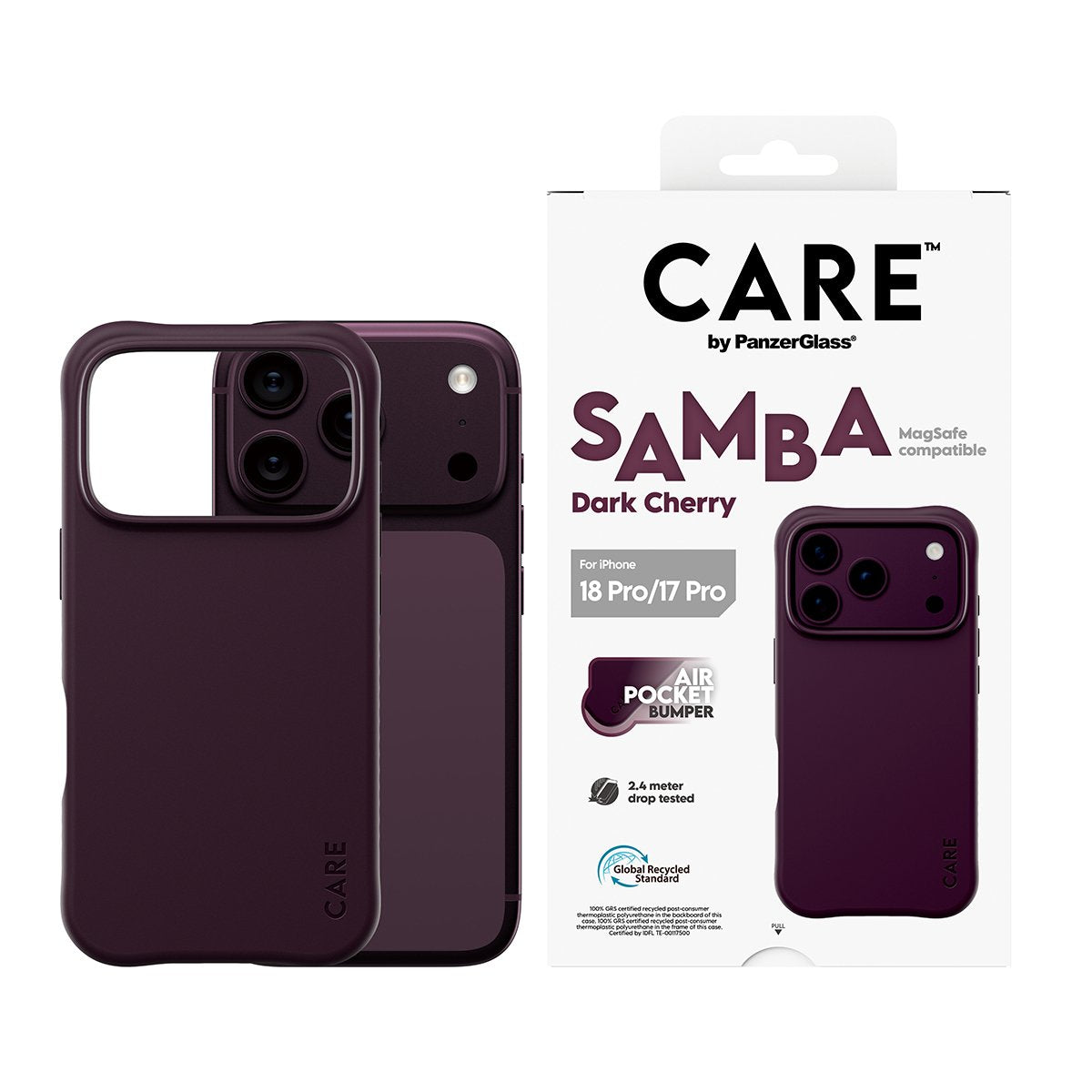 Care By Panzerglass Samba Case Ip17/18 Pro Dark Cherry Ms