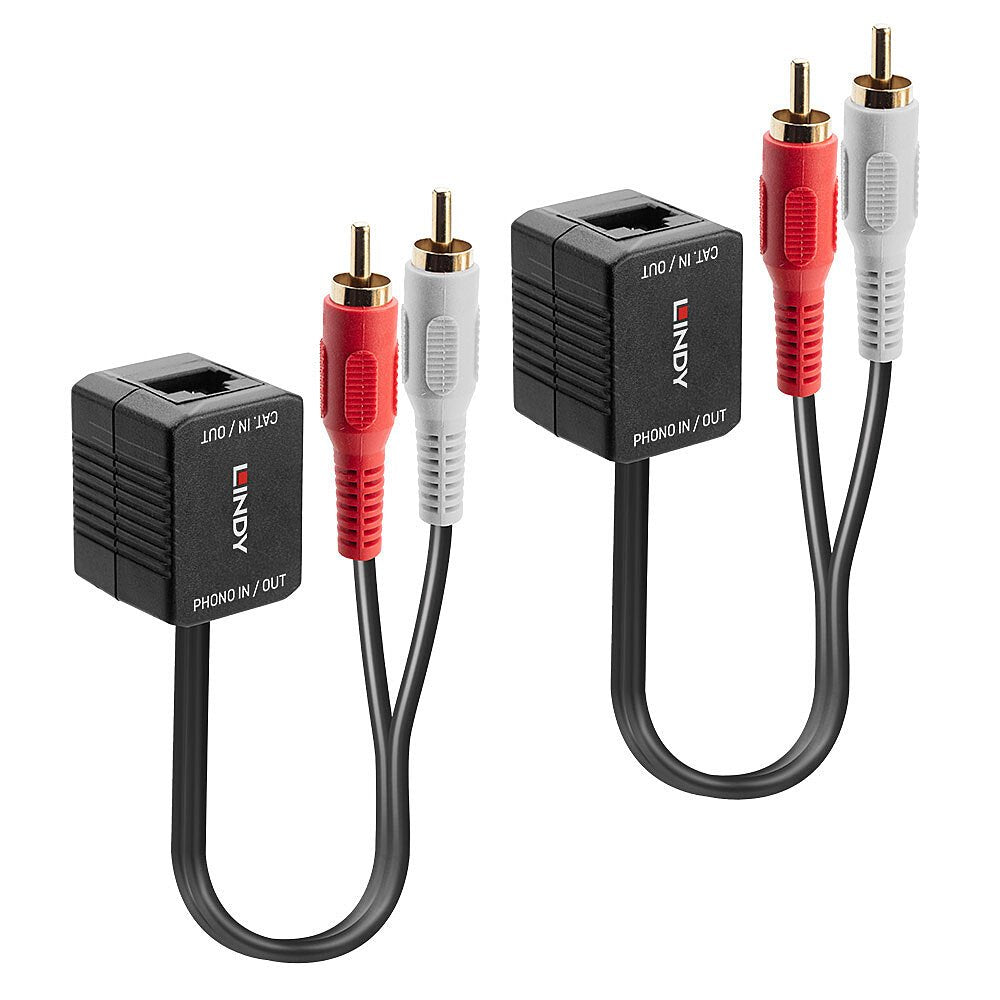 EAN 4002888704601 - Lindy 70460 extensor audio/video Transmisor de señales AV Negro, Rojo, Blanco imagen 1