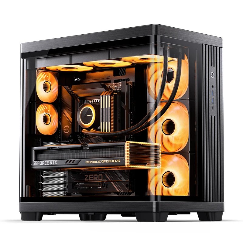 Jonsbo Tk-4 Gehäuse, Midi-Tower, Atx, Tempered Glass - Schwarz
