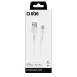Cable Datos/ Carga Sbs Usb 2.0 - Lightning C-89 Blanco Para Iphone