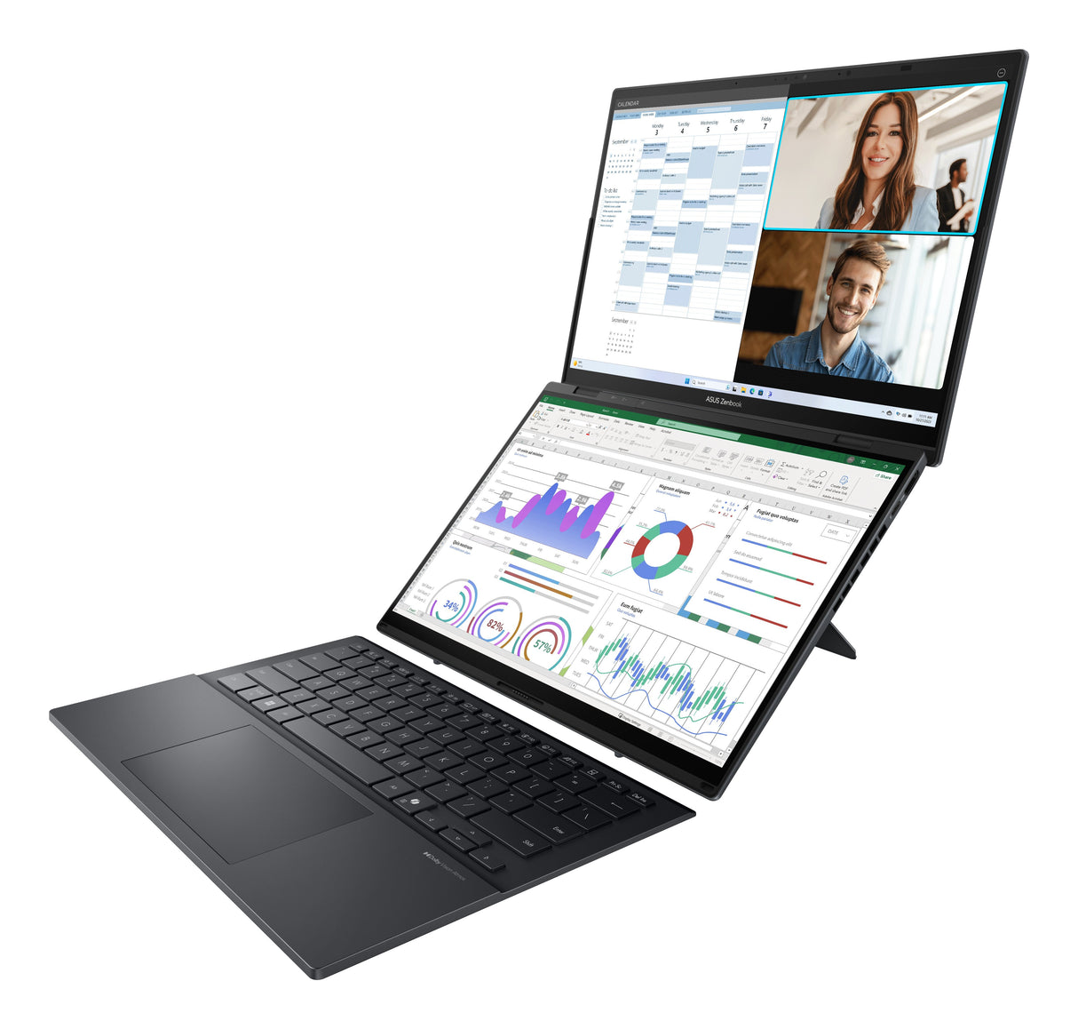 Portátil Asus Zenbook Duo Oled Ux8406ca-Ql335w 14" Intel Core Ultra 7 255h 32gb 1tb Ssd W11 Home