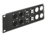 Delock 88055 Patchpanel Tipo-D De 19", 24 Puertos 2u Negro