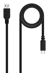 EAN 8433281007727 - Nanocable USB 2.0, 2m cable USB USB C 2 x USB A Negro imagen 1