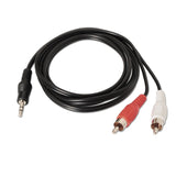 Aisens Cable Audio Estereo - Jack 3.5/M-2xrca Macho - 1.50m - Negro