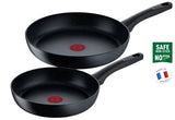 Tefal Pfannen-Set Negro Stone, 2-Piezas (Negro, Ø 28cm, Ø 24cm) G28191