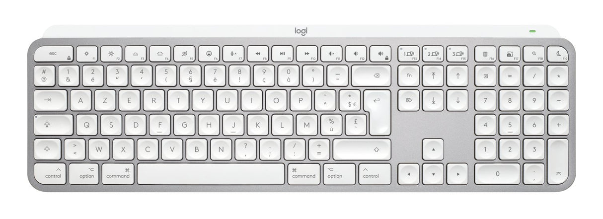 EAN 5099206114555 - Logitech Master MX Keys S for Mac teclado Oficina RF Wireless + Bluetooth AZERTY Francés Aluminio, Blanco imagen 1
