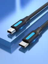 Cable Usb 2.0 Tipo-C Vention Cowbf Usb Tipo-C Macho Miniusb Macho 1m Negro