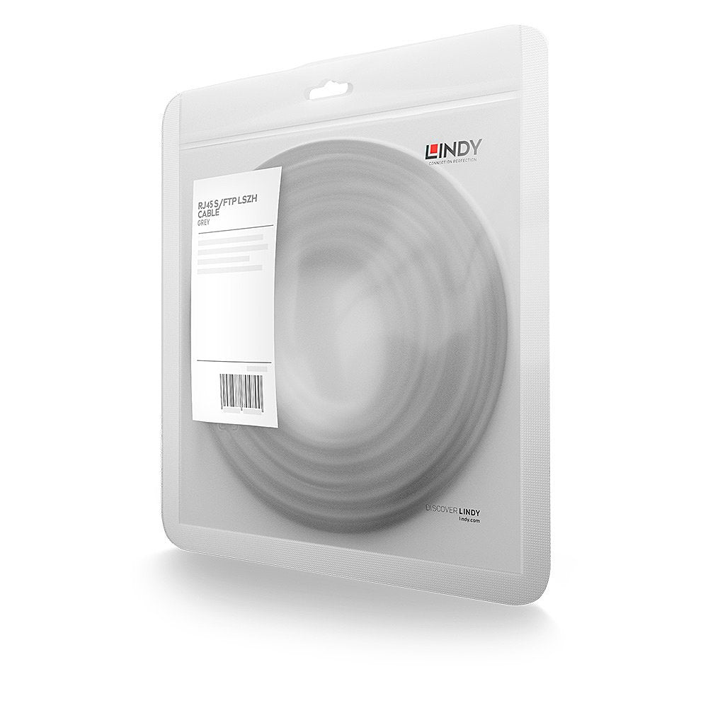 Lindy Cable De Red Cat6a S/Ftp Lsoh Cat7 Rohcable Gris 15m