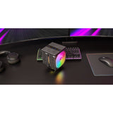 Refrigeración Cpu  A-Rgb Mcpu-Lcd Pro Negro Mars Gaming Lcd / 120 Mm Argb / 6 Heatpipes / Tdp 300w / Intel & Amd