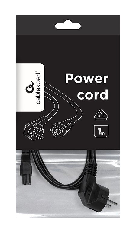 Gembird Cable Alimentacion  C5 (Trebol)1 M Negro