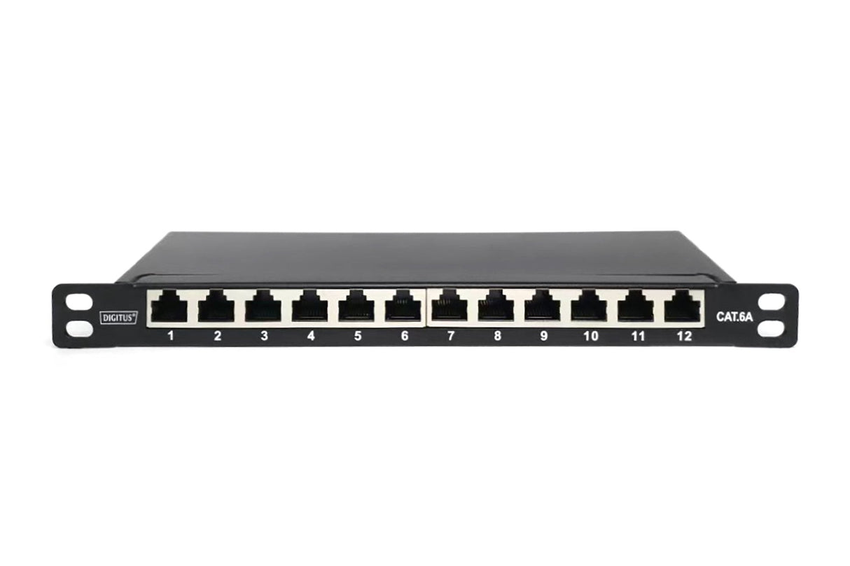 Digitus Cat.6a Slim Patchpanel 12-Port,0,5he,10"Sw Dn-91612s-Sl-Ea
