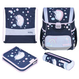 EAN 4008110396880 - Herlitz Loop Plus Unicorn Dreams juego de mochila escolar Chica Poliéster Azul oscuro, Rosa imagen 1