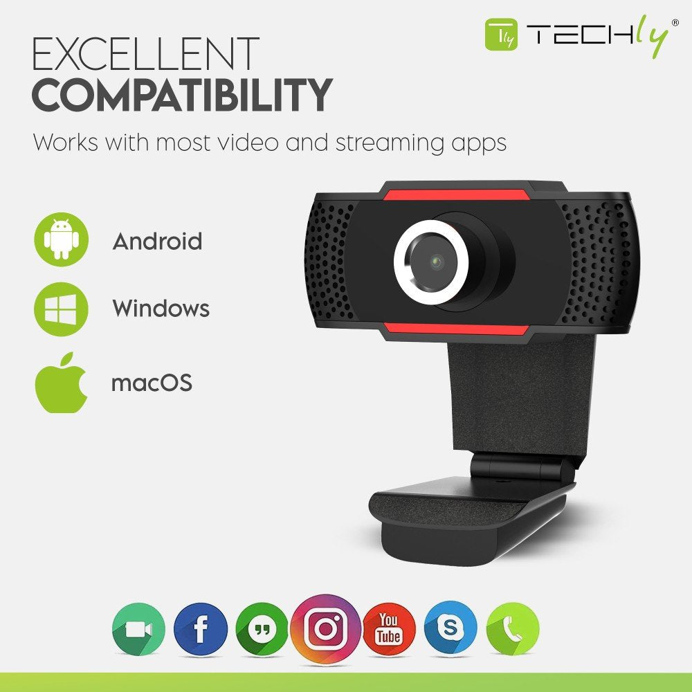 EAN 8059018361438 - Techly I-WEBCAM-60T cámara web 1920 x 1080 Pixeles USB 2.0 Negro imagen 9