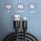 EAN 8595247906861 - Axagon BUCM-AM20AB cable USB USB 2.0 2 m USB A USB C Negro imagen 2