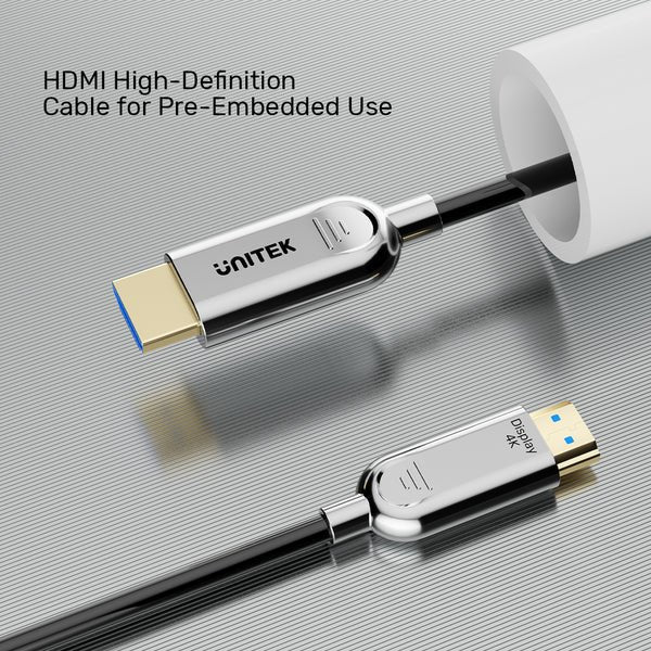 EAN 4894160057822 - UNITEK Fiber Optic 4K 15M cable HDMI 2 x HDMI Type A (Standard) HDMI tipo A (Estándar) Gris imagen 11