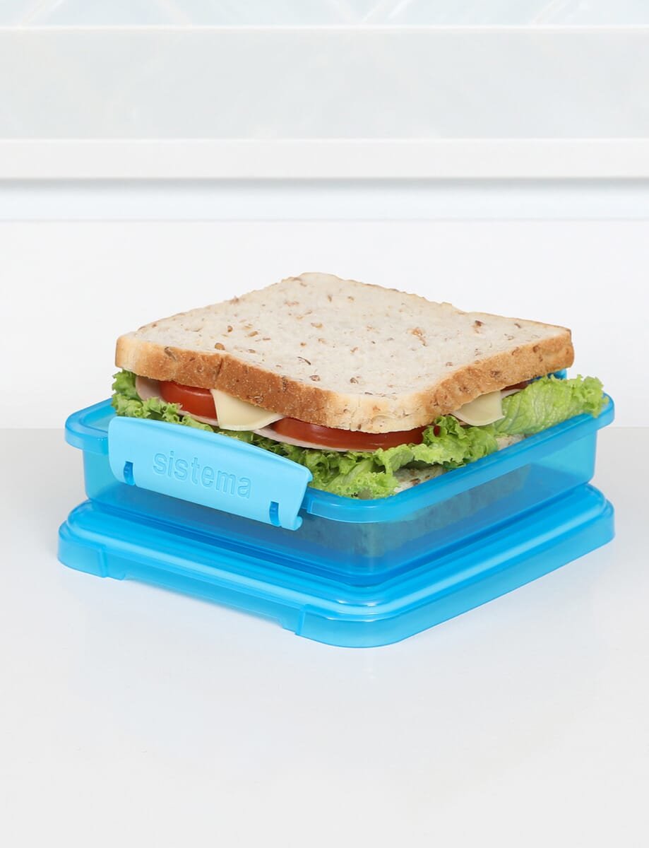 Sistema 31646 Recipiente De Almacenar Comida Rectangular Contenedor 0,45 L Azul