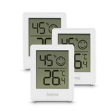 Hama Cres Pack De 3 Medidores De Temperatura Y Humedad Para Interior - Pantalla Digital - Permite Colgar En Pared -