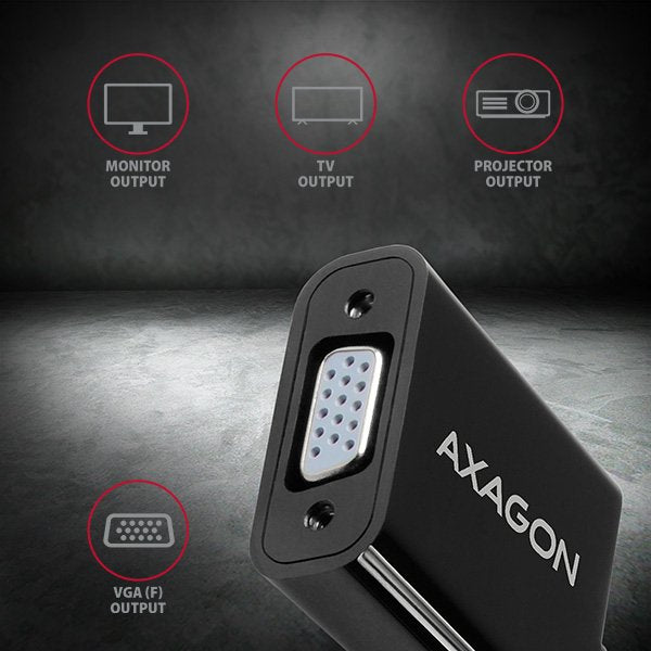 EAN 8595247904386 - Axagon RVD-VGN adaptador de cable de vídeo 0,15 m DisplayPort VGA (D-Sub) Negro imagen 4