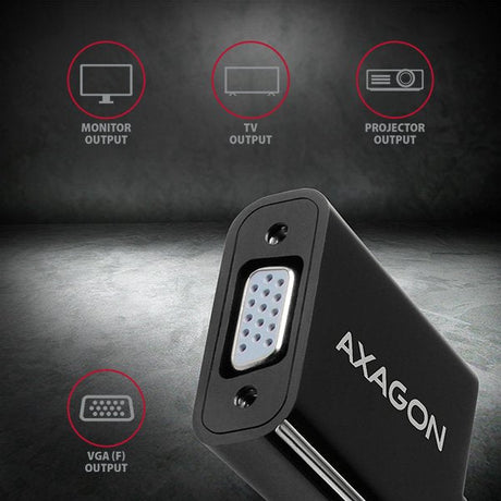 EAN 8595247904386 - Axagon RVD-VGN adaptador de cable de vídeo 0,15 m DisplayPort VGA (D-Sub) Negro imagen 4