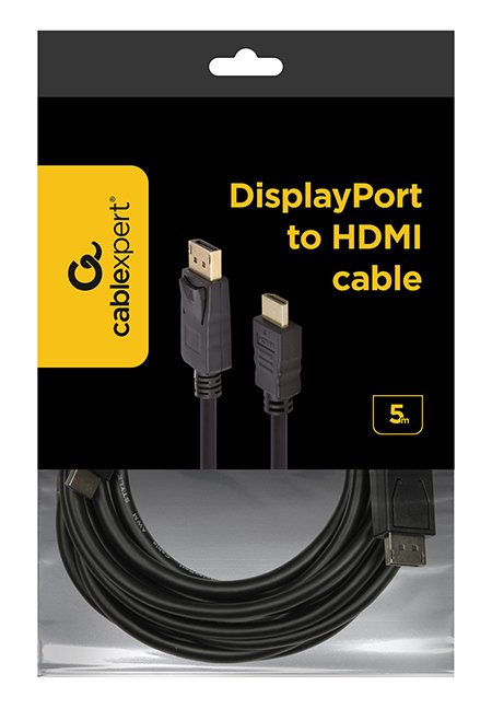 EAN 8716309098090 - Gembird CC-DP-HDMI-5M adaptador de cable de vídeo HDMI + 3.5mm VGA (D-Sub) Negro imagen 5