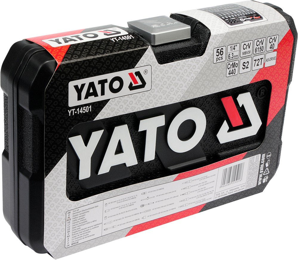 Yato Juego De Herramientas 56 Piezas Metal Negro Yt-14501