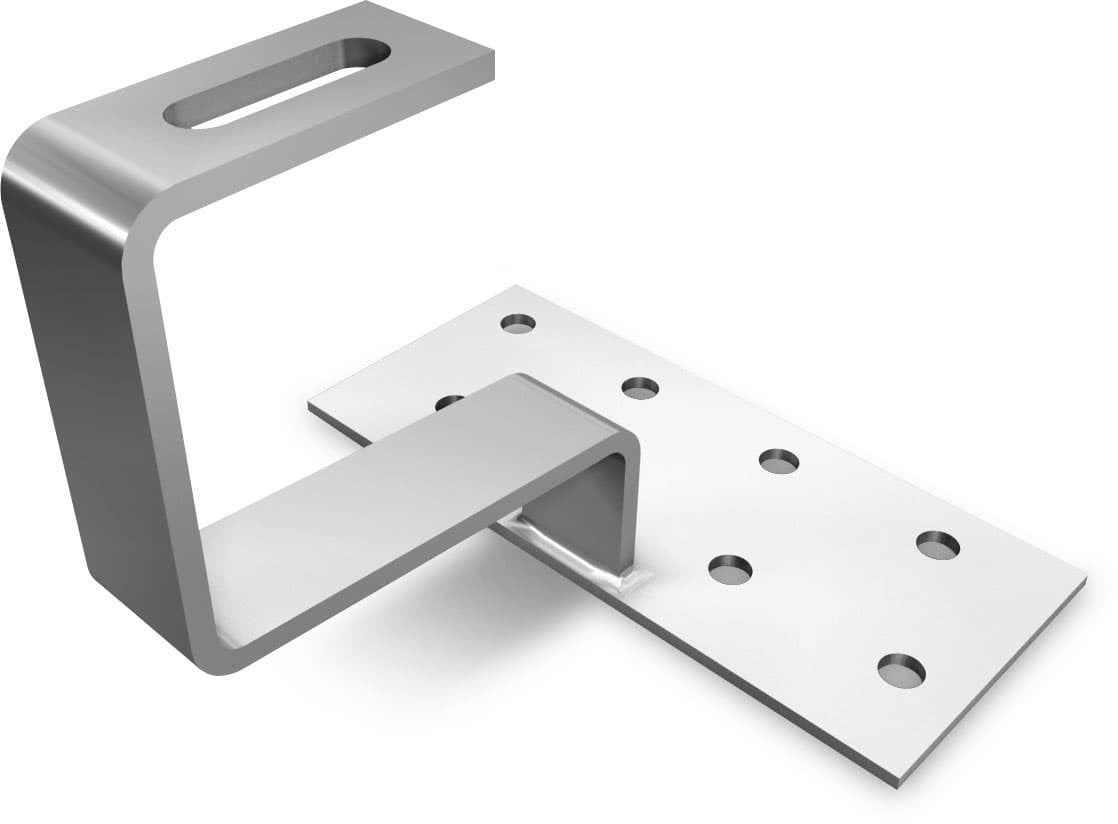 K2 1000001 Dachhaken F.Pfannenziegel Grundplatte:150x60x5mm Ausleger:30x6