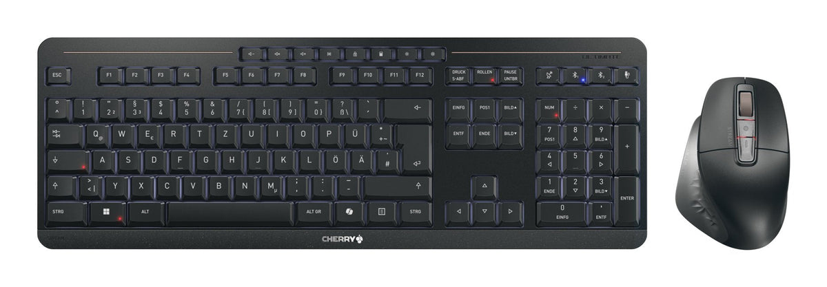 Cherry Stream Desktop Ultimate Teclado Ratón Incluido Hogar Oficina Usb + Rf Wireless + Bluetooth Qwertz Alemán Negro