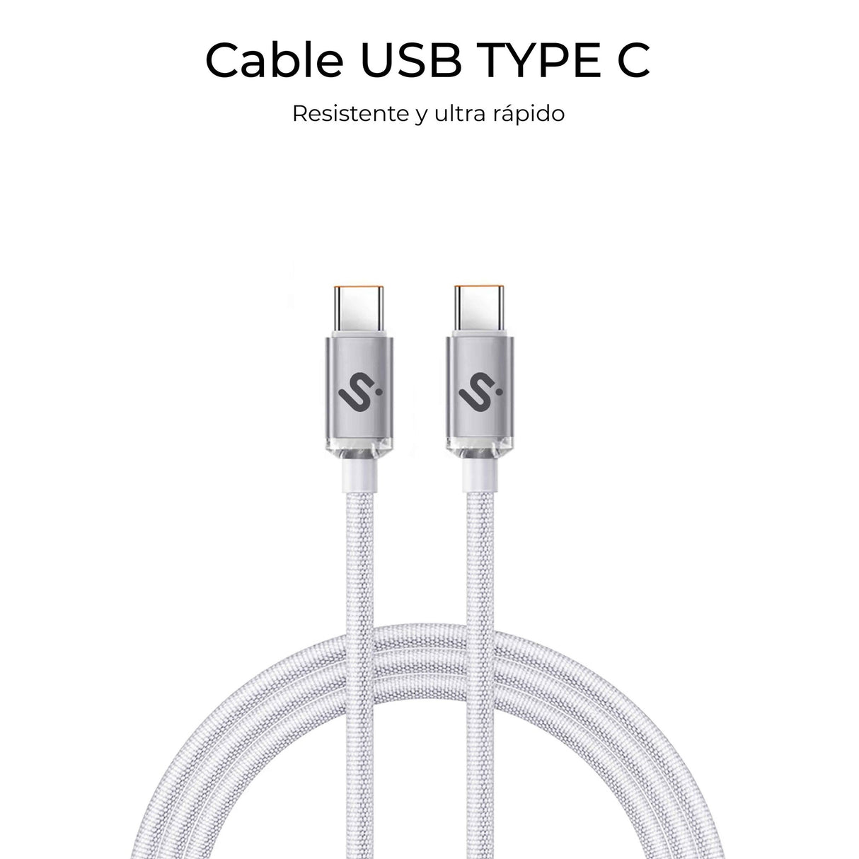EAN 8436586743550 - SUBBLIM SUBCAB-C06010 cable USB USB 2.0 USB C Blanco imagen 4