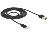 Delock Cable Easy-Usb 2.0 Tipo-A Macho> Easy-Usb 2.0 Tipo Micro-B Macho 2 M Negro